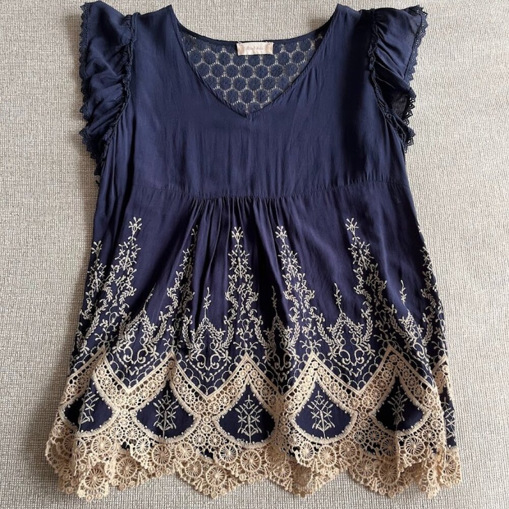 Womens Bohemian Short Sleeve Top